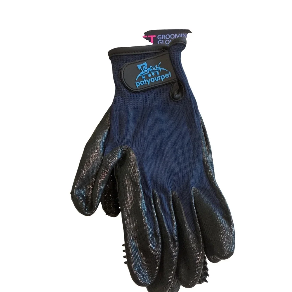 Pat Your Pet Grooming Gloves Deshedding Bathing Massage Tool Dogs Cats Horses